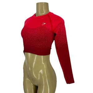 Gymshark XS Women Pullover Adapt Ombr Seamless Cropped Top Active J51